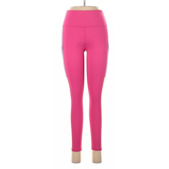 Fabletics Pants - Women's Fabletics Powerhold Pink High-Waisted Leggings with Pockets - Size M